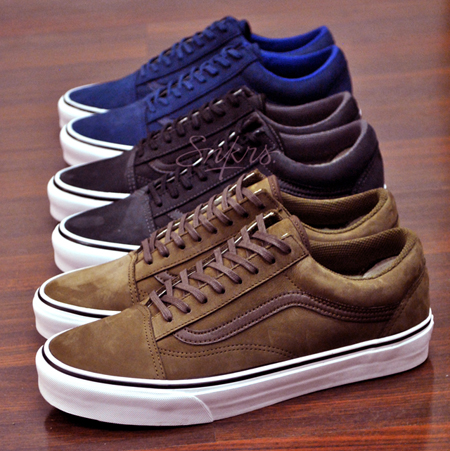 vans old skool cuir marron