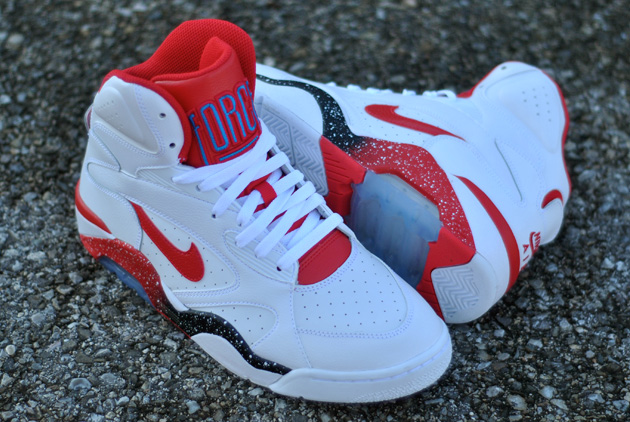 jordan 3 all white - Nike Air Force 180 Mid Blanc/Rouge Disponible | Sneakers.fr