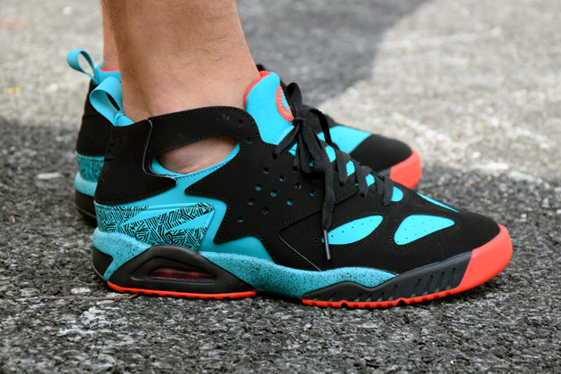 huarache montant noir et bleu