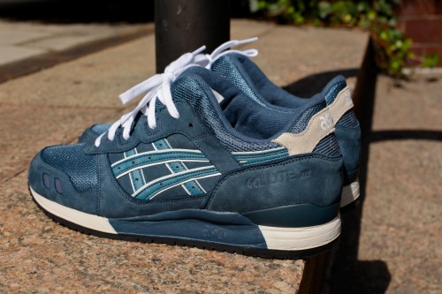 asics gel lyte iii x ronnie fieg navy aqua asics gel lyte iii x ronnie fieg navy aqua
