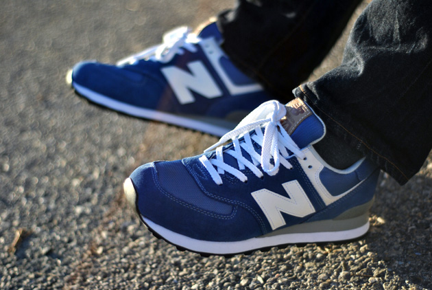 new balance bleu marron