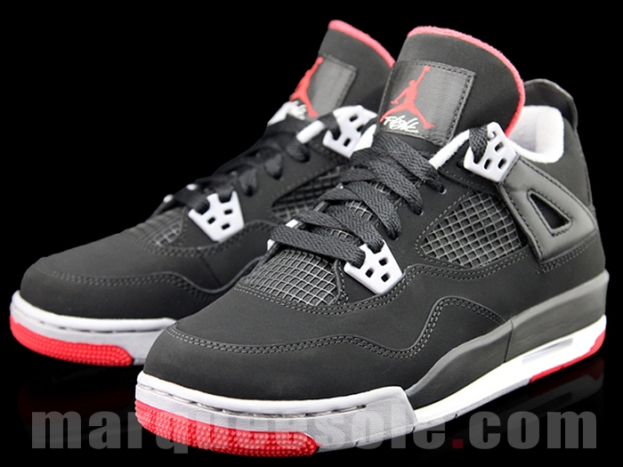 jordan 4 black fire red cement grey