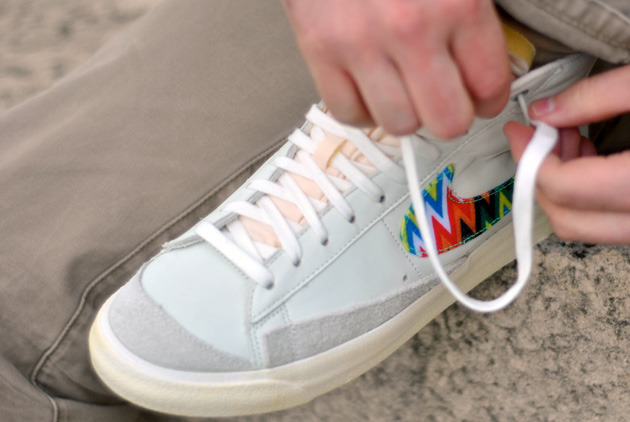 nike blazer zig zag stitch