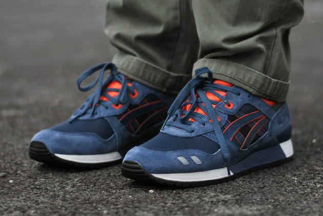 asics gel bleu orange