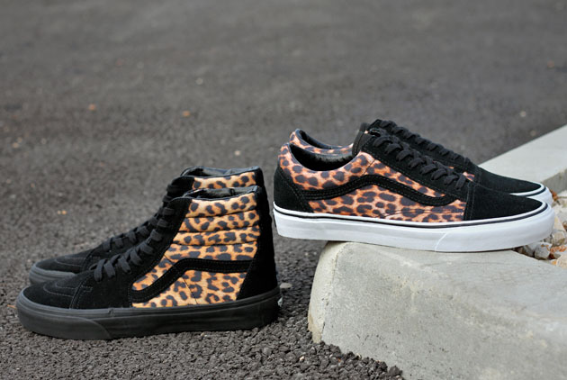vans noir leopard