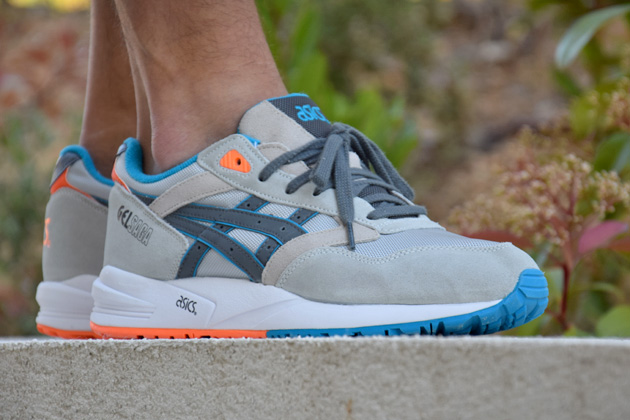 asics gel bleu orange