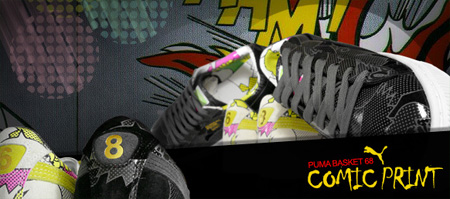 puma basket 68 comic print