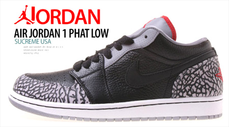 Air Jordan I low phat cement print
