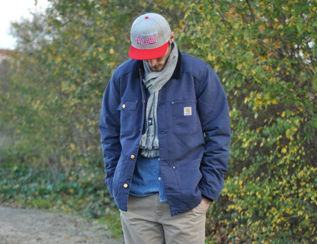 manteau carhartt bleu