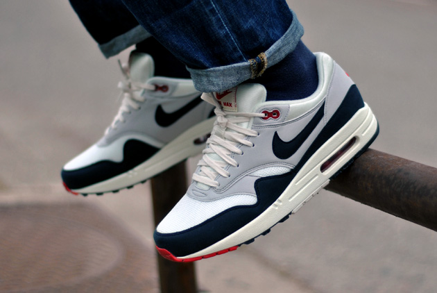 air max 1 blanche rouge