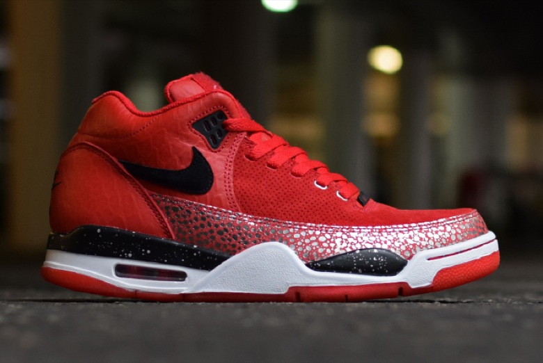 Nike Air Flight Squad QS Silver Denim Red Safari Sneakers