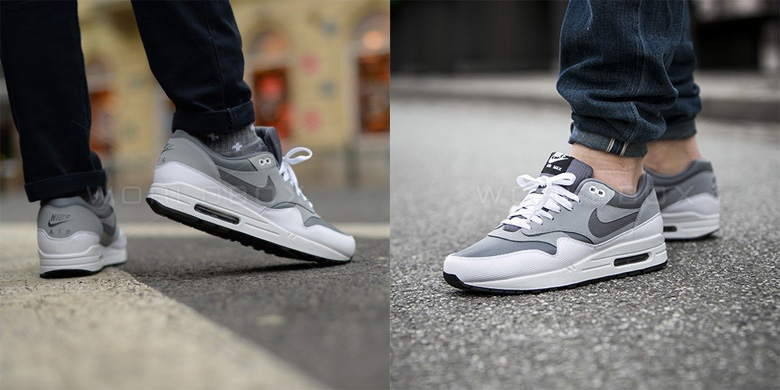 nike air max 1 white grey