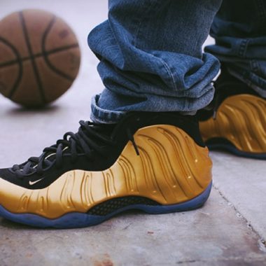 nike foamposite gold