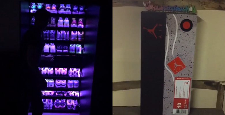 meuble rangement sneakers boite air jordan 4