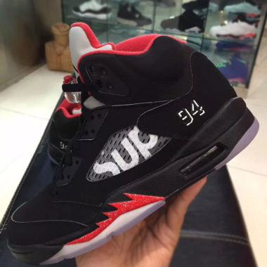 air jordan 5 supreme black red