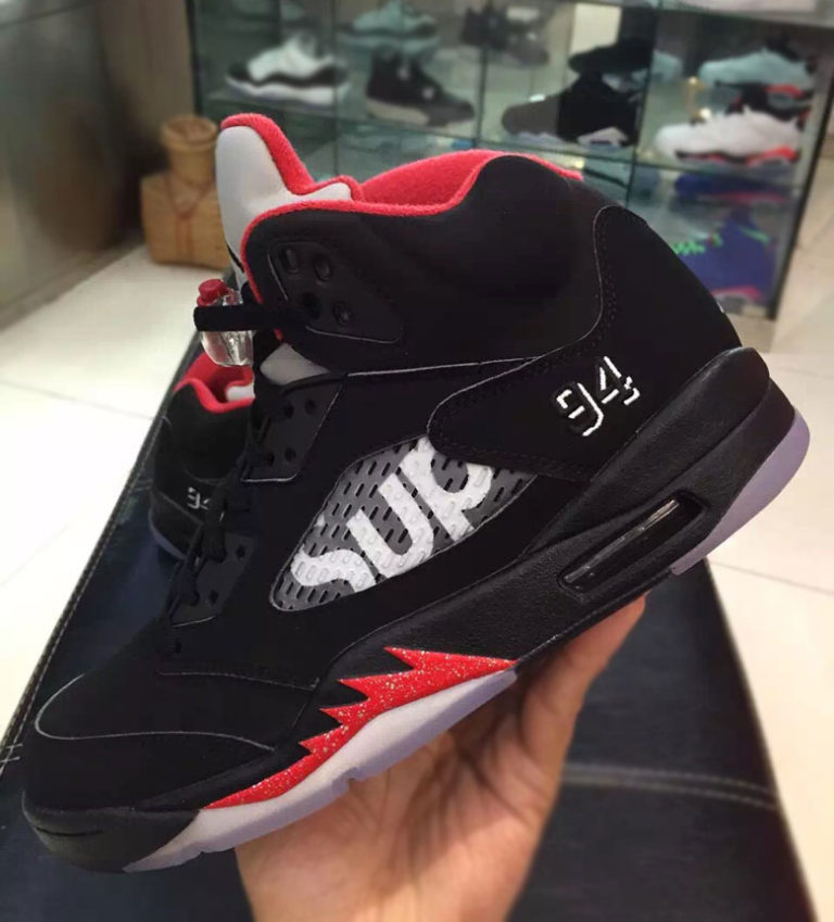 jordan 5 black red purple