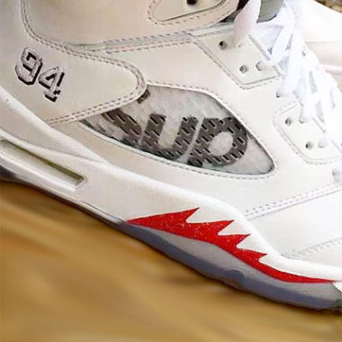 air jordan 5 supreme white metallic