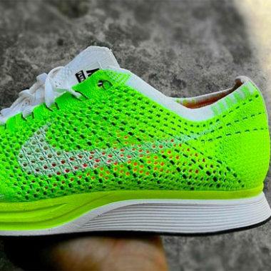 nike flyknit racer volt white