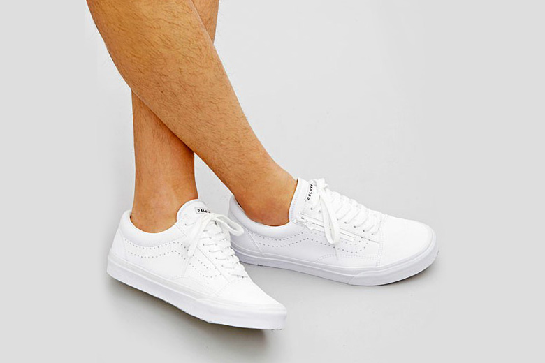 vans old skool cuir blanc