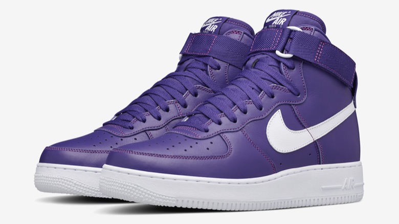 nike air force 1 high purple leather