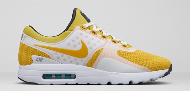 nike air max zero white yellow qs