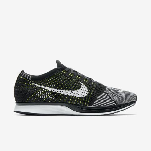 nike flyknit volt black white