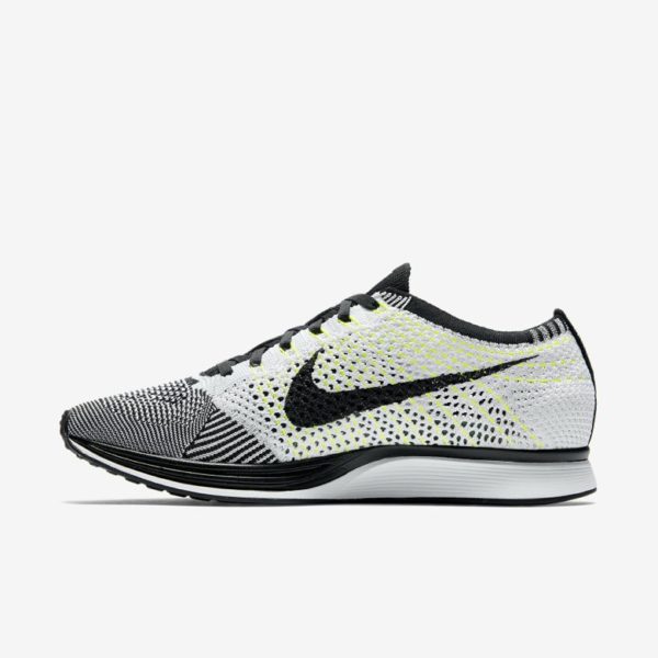 nike flyknit volt black white