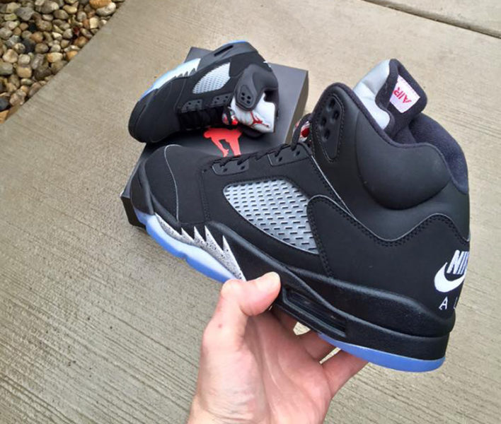 jordan 5 black silver