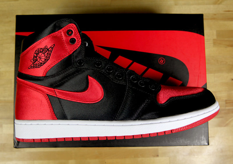 air jordan 1 bred banned satin