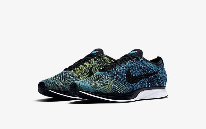 nike flyknit racer blue glow