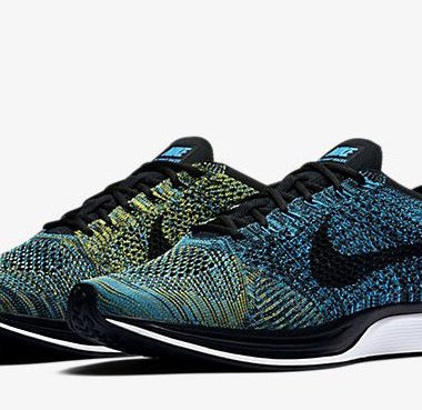 nike flyknit racer blue glow