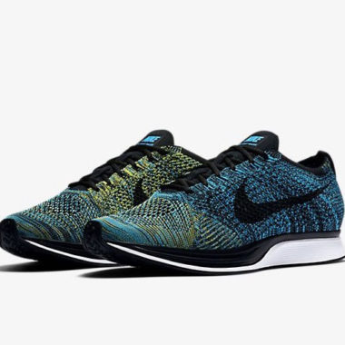 nike flyknit racer blue glow