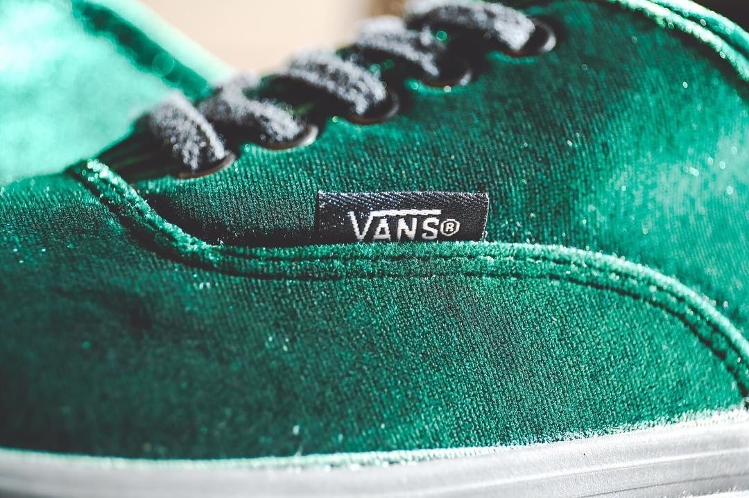 vans velours vert