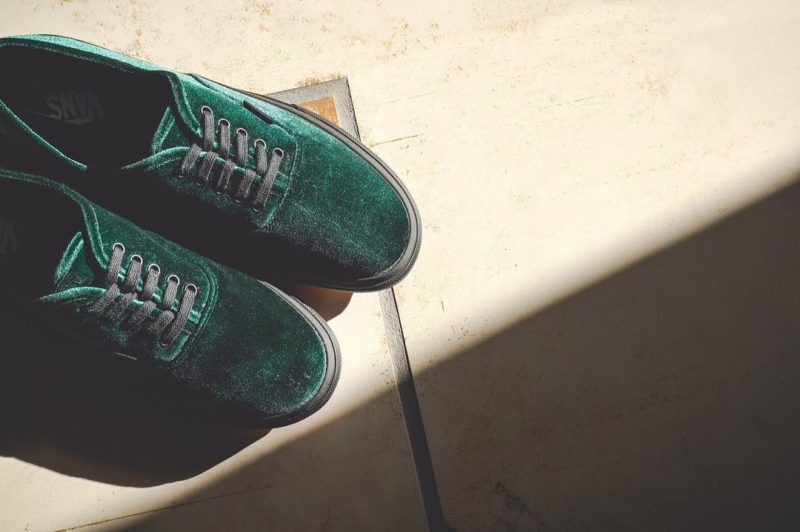 vans velours vert