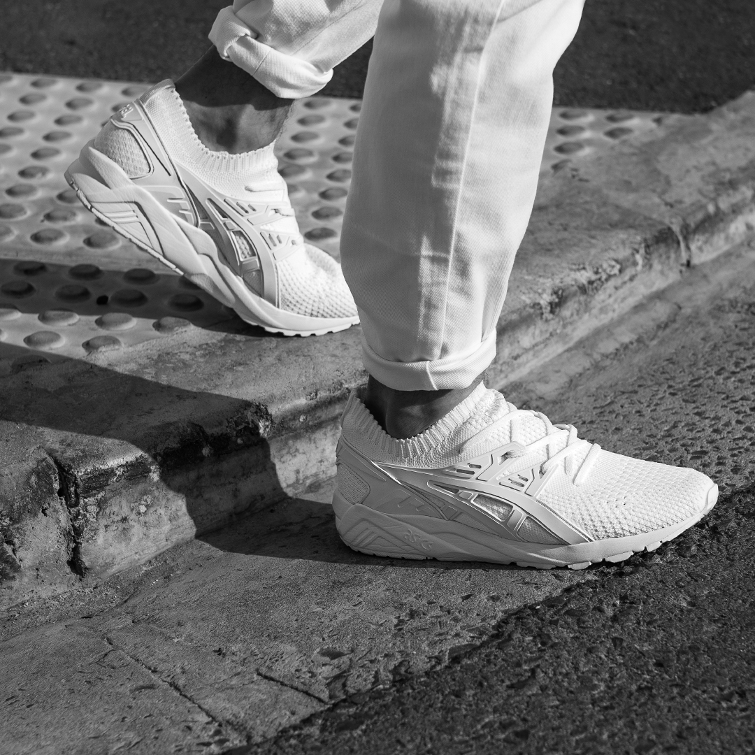 asics gel kayano knit white