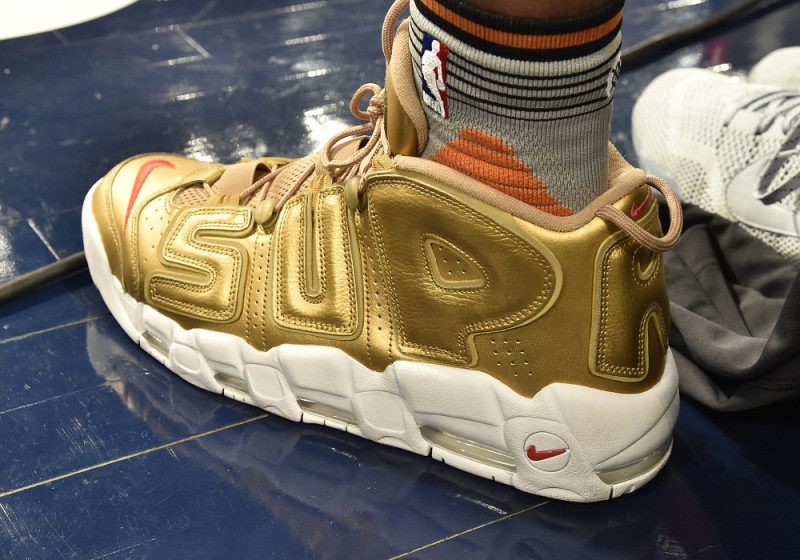 Air more uptempo supreme gold hotsell