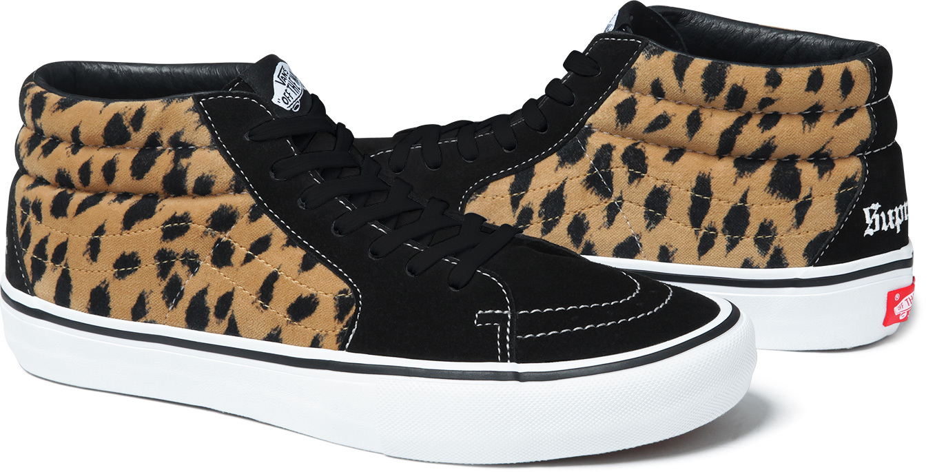 supreme x vans leopard collection