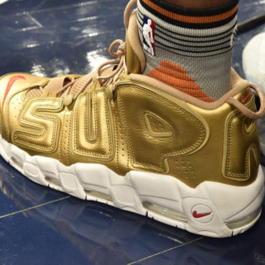 nike air more uptempo supreme gold