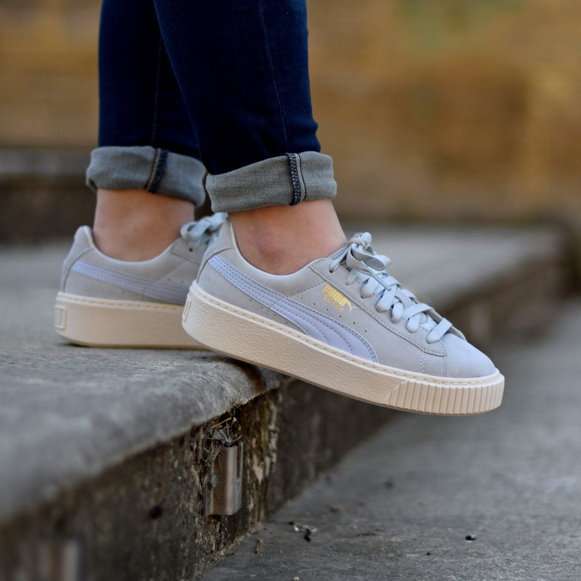 puma suede platform core blue