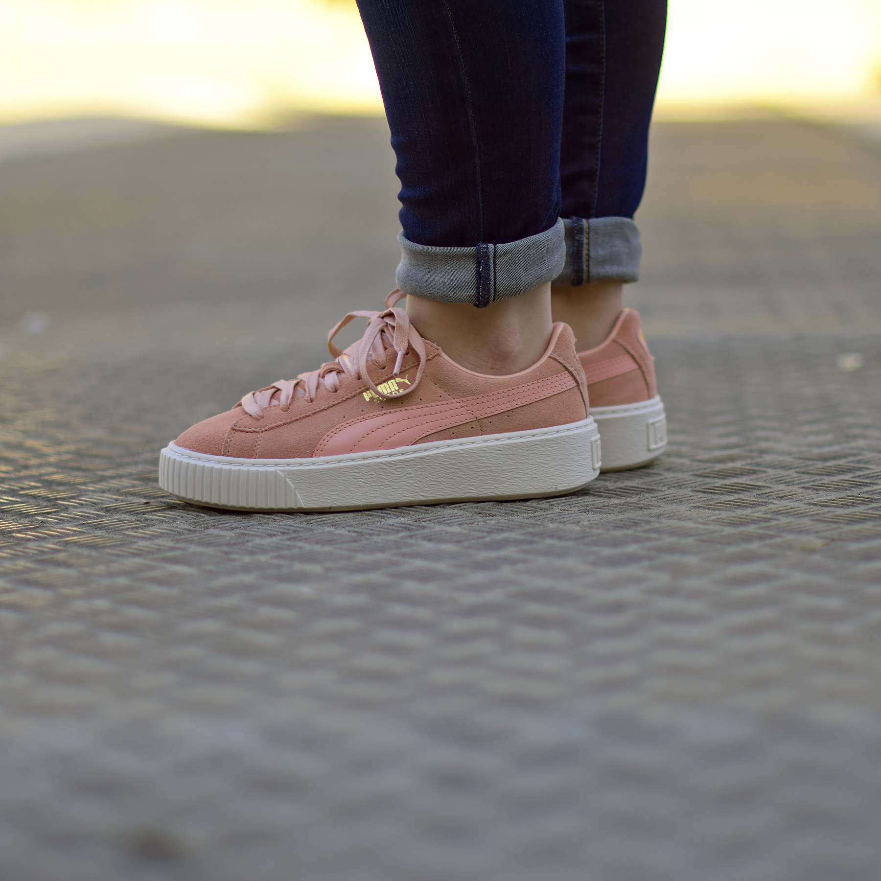 puma suede platform core blue