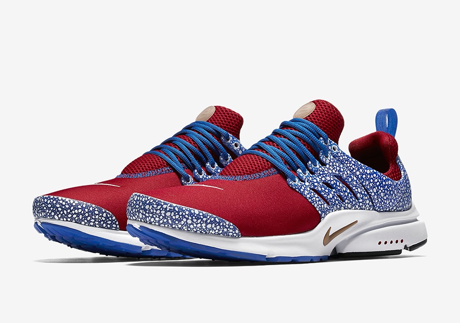 Nike presto red white blue sales