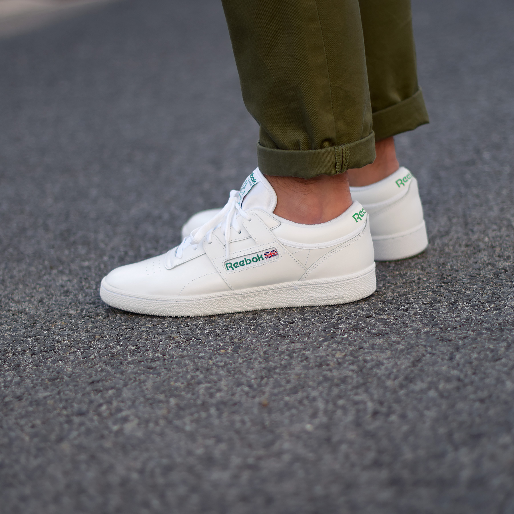 reebok blanche et verte