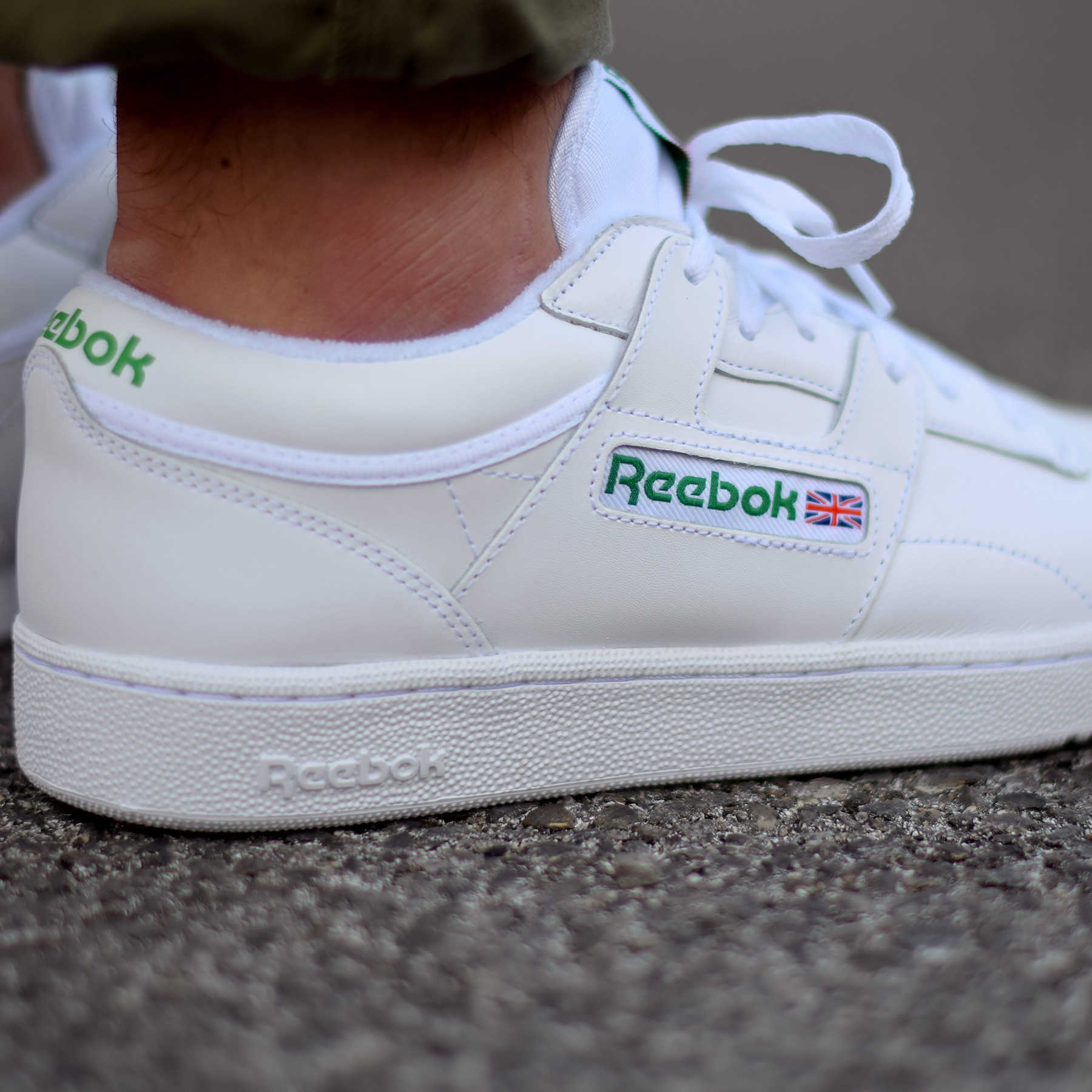 reebok blanche et verte