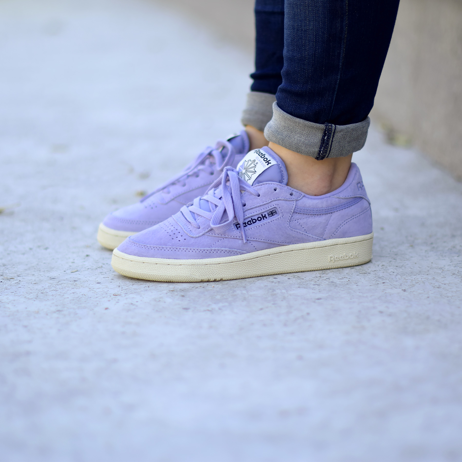 reebok club c pastel violet