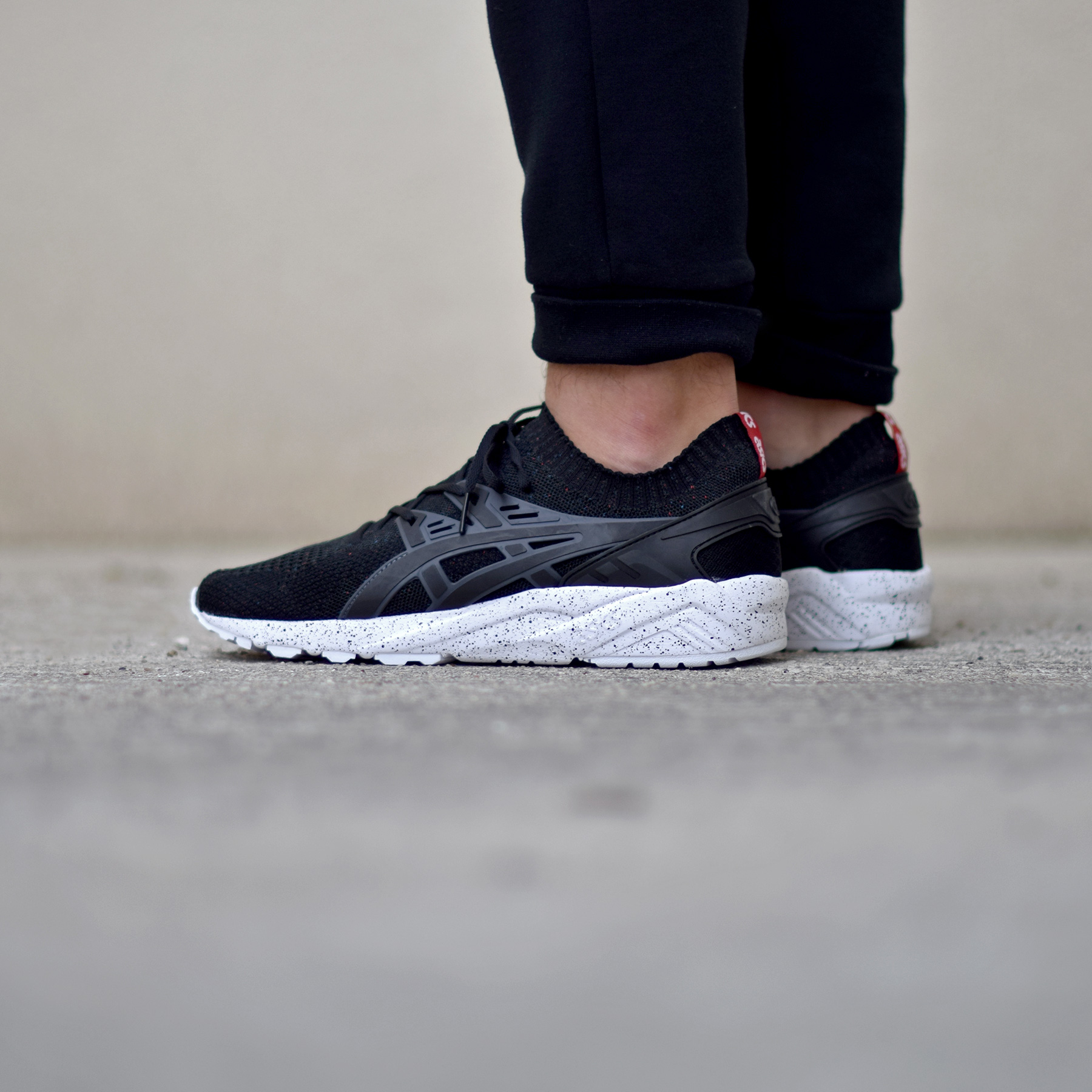 asics gel kayano trainer knit black