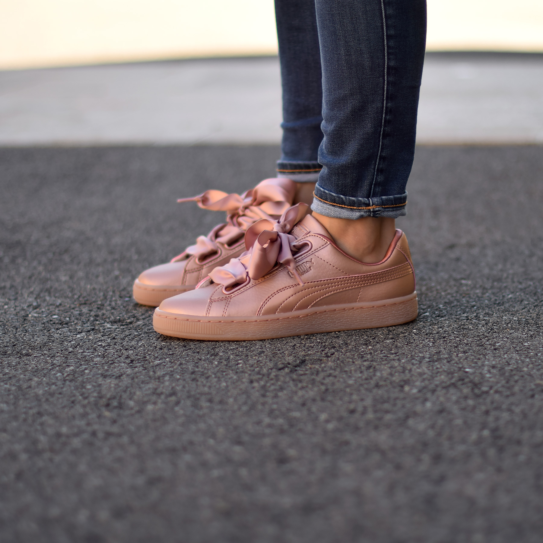 puma basket copper rose