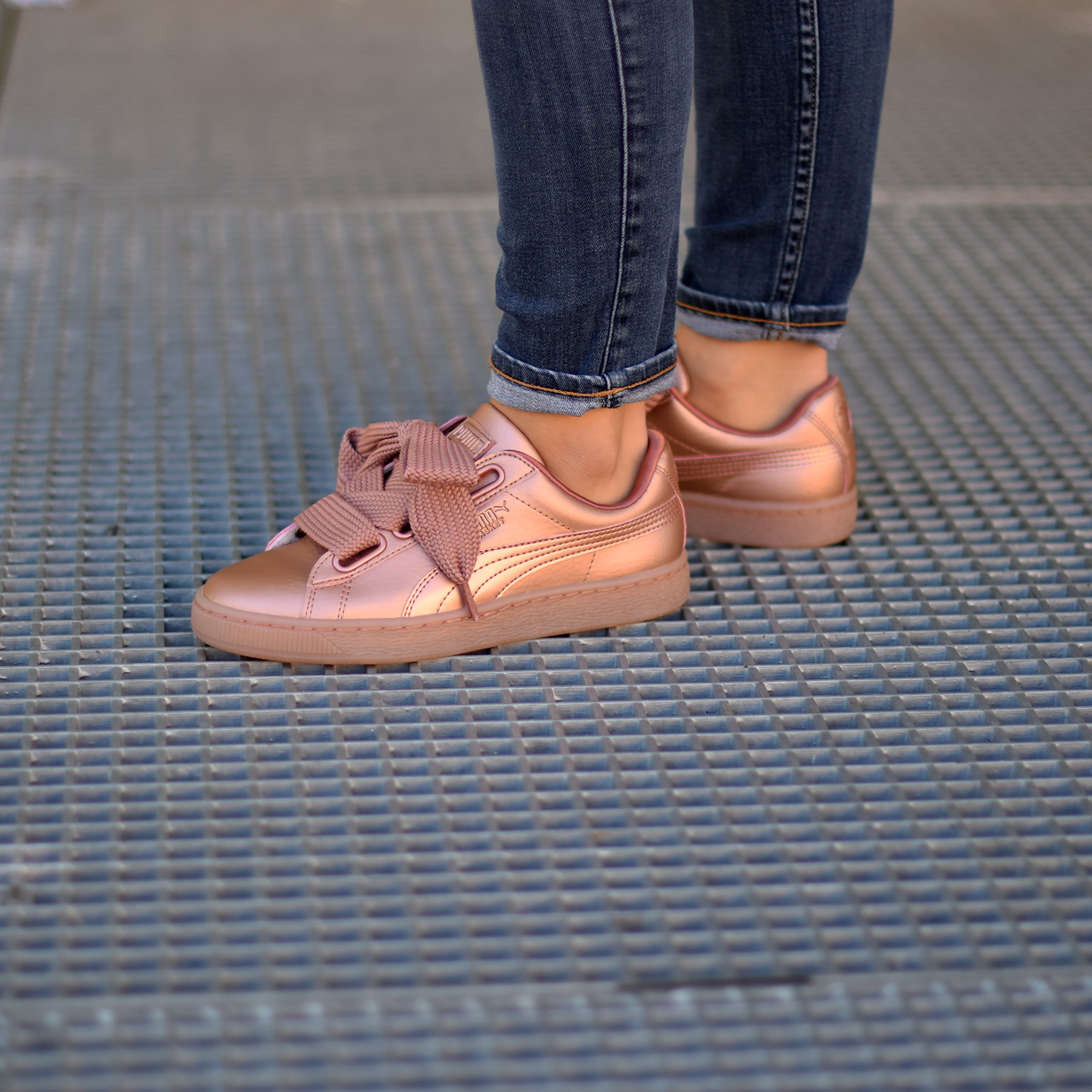 puma basket copper rose