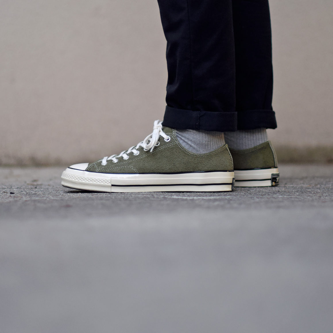 converse basse olive