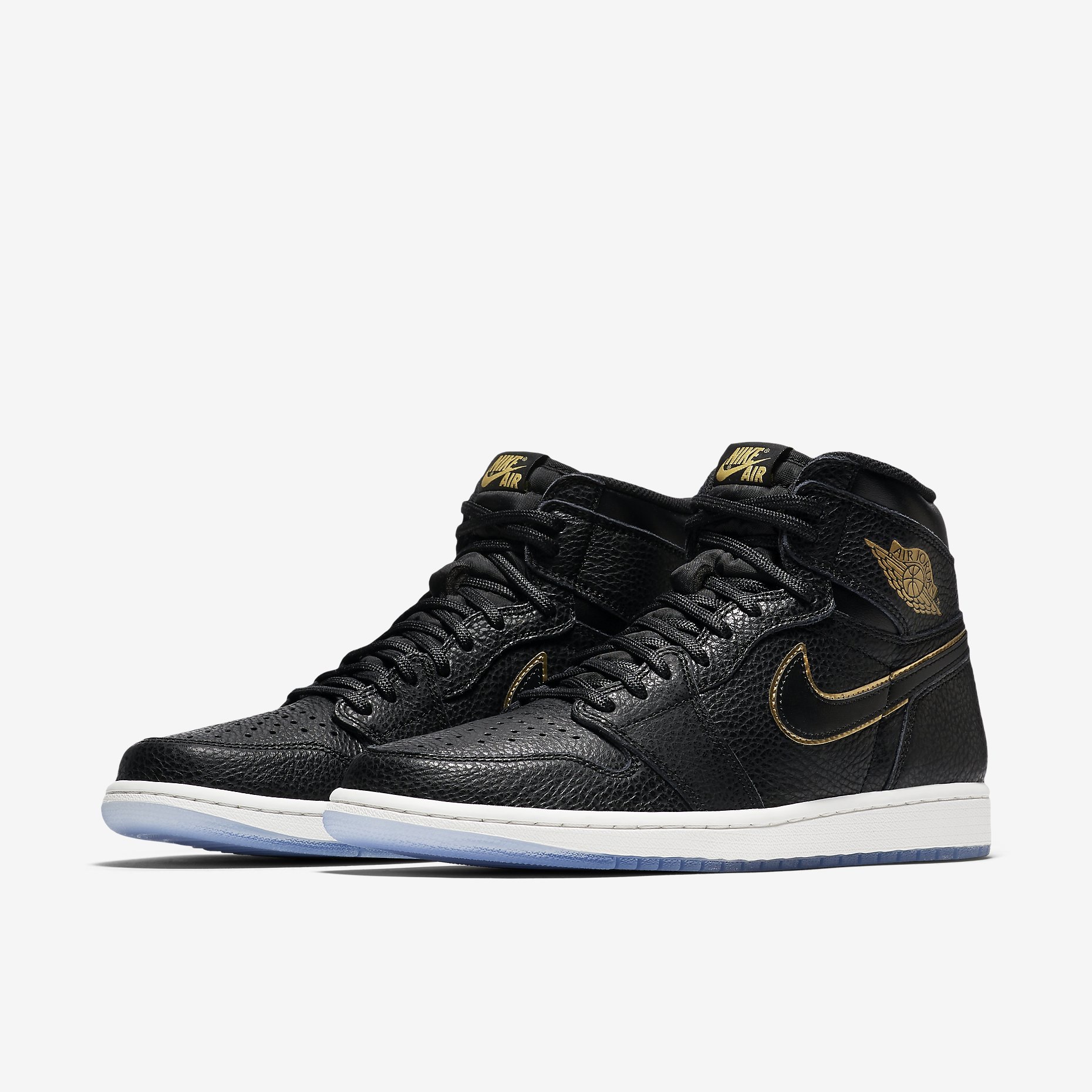 Air Jordan 1 Hi Black Gold Los Angeles Sneakers