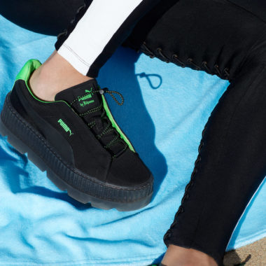 puma blue and green creepers